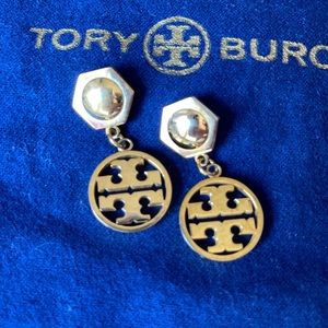 Gold Logo Tory Burch Earrings